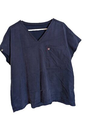 Mediclo Tencel Dolman Scrub Top: Navy Blue
